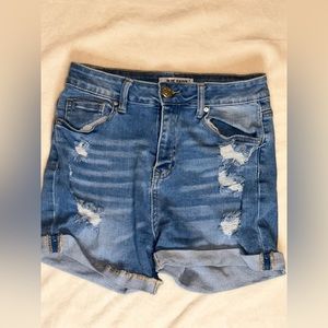 Blue savvy jean shorts